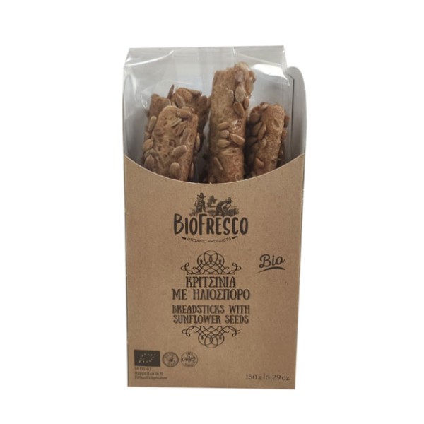 Κριτσίνια με ηλιόσπορο, Χειροποίητα – BIO 140 gr Κριτσίνια με ηλιόσπορο, Χειροποίητα – BIO 140 gr
